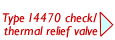 Integrated check/thermal relief valve